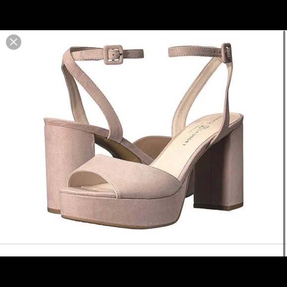 Chinese Laundry Women's Theresa Platform Sandal size 11 Micro suede Dark Nude - Picture 6 of 6